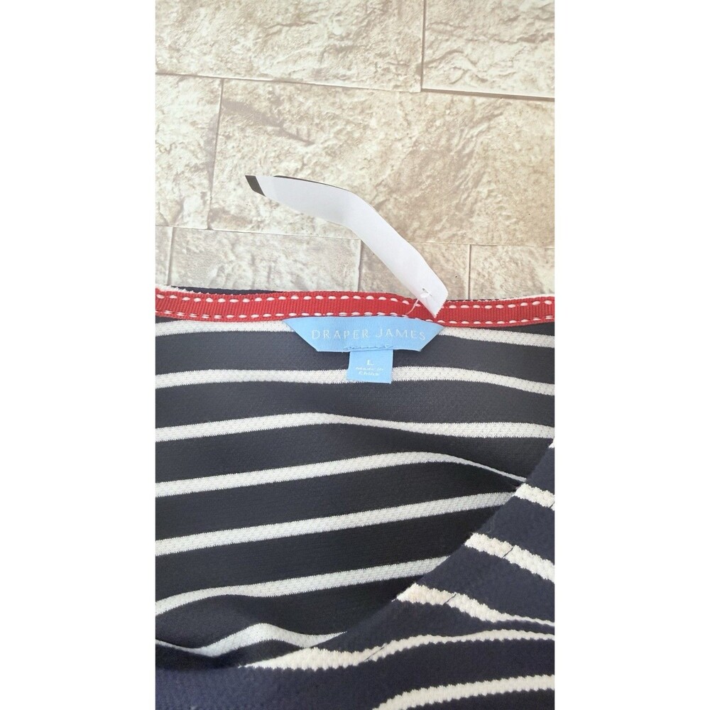Draper James Women’s L Short Sleeve Striped Knit Dress Nautical NEW - Picture 13 of 15